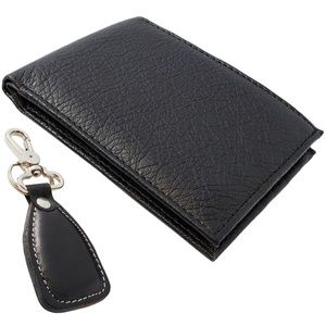 Mens Wallet with Leather keychain - Gift Set